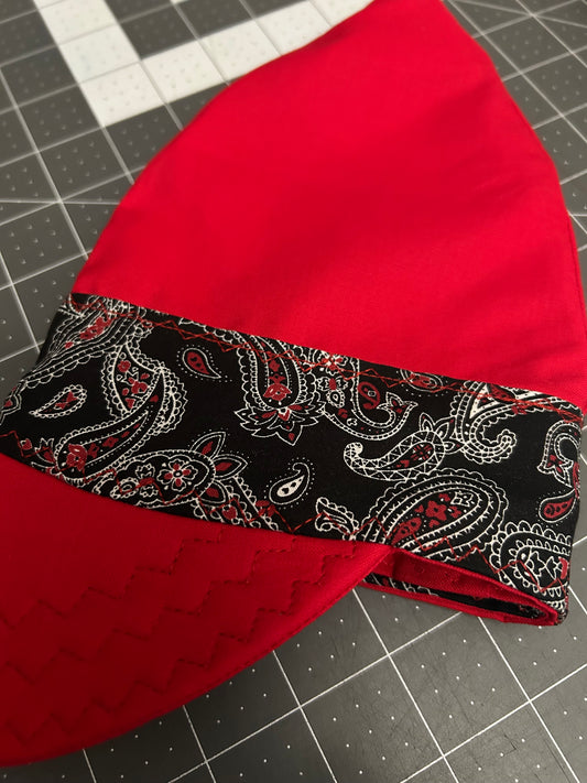 Welding Cap/Red/paisley band/Welder,Boilermaker,welderstyle